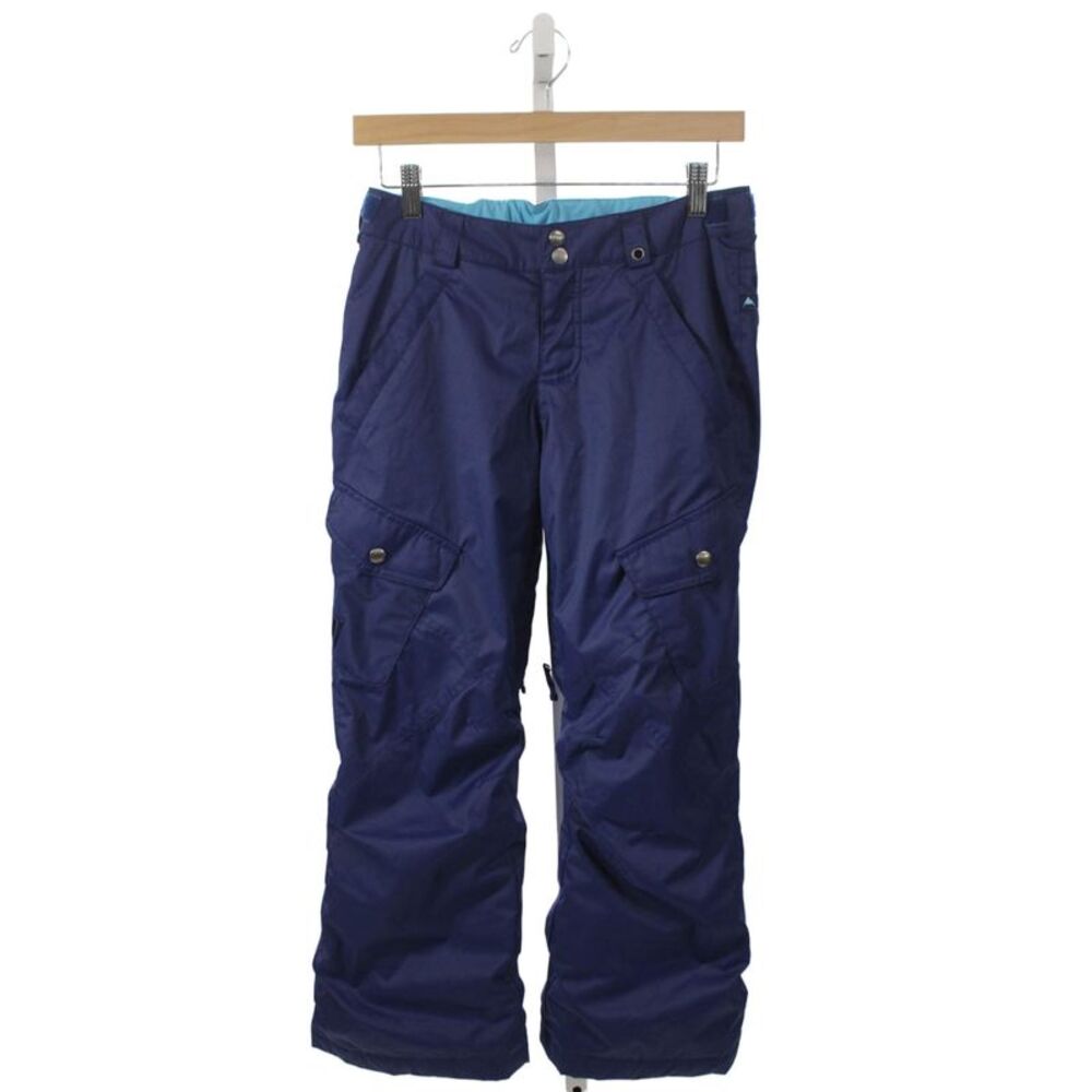 Burton Girls Snow Pants Blue Polyester Snap Winter Size M